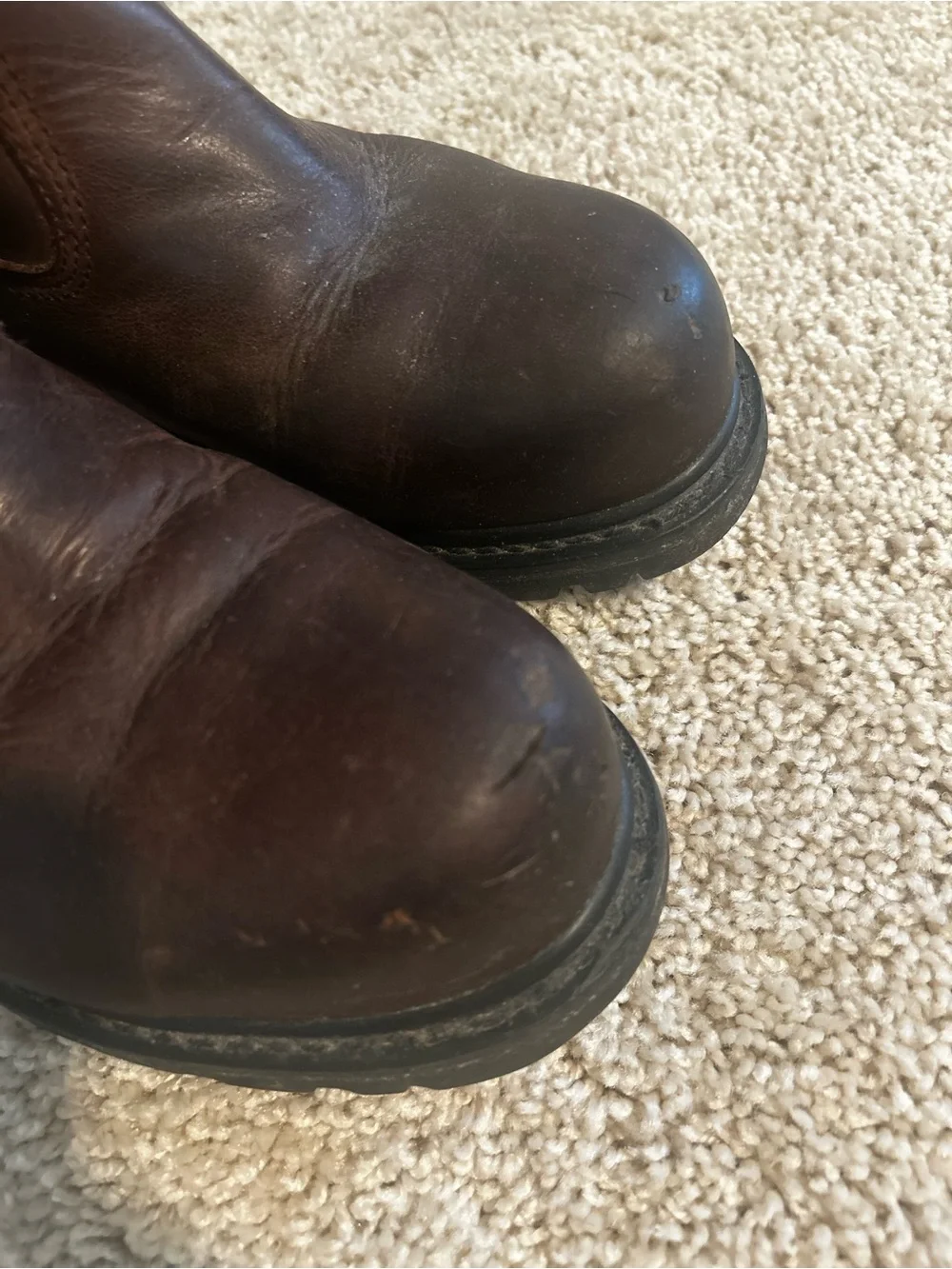 Caterpillar Brown Leather Pull-On Work Boots